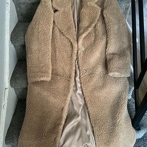 Cozy Tan Teddy Coat